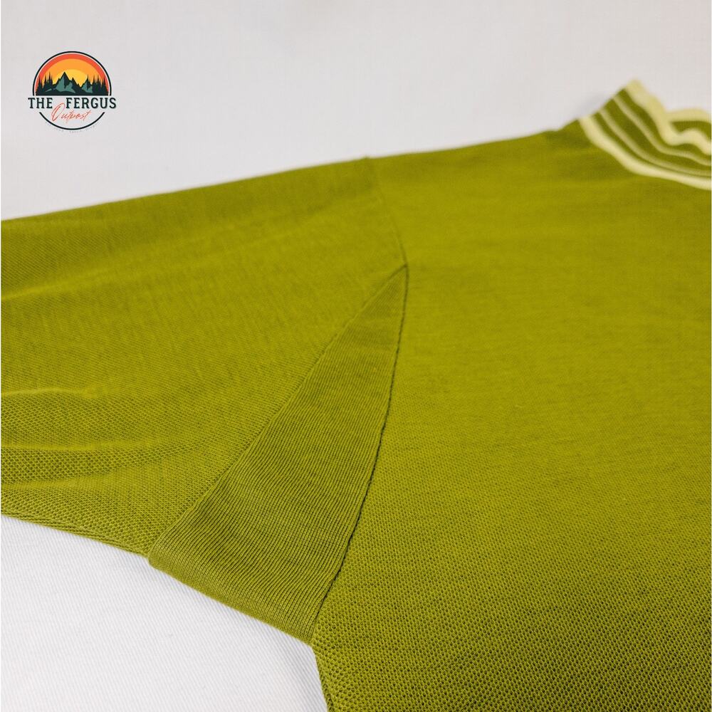 Munsingwear Grand Slam Shirt Green Penguin Logo Ringer Vintage Preppy Men Sz Lrg - Picture 10 of 16